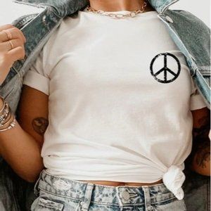 POCKET PEACE Handmade Graphic Tee